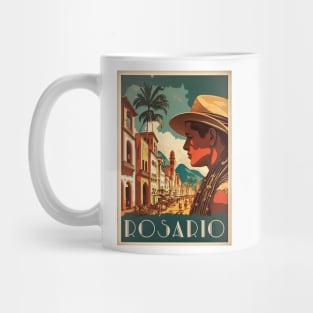 Rosario Argentina Vintage Travel Art Poster Mug